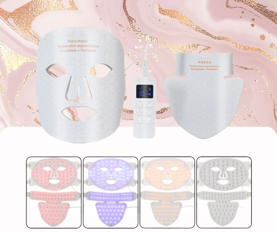 The Pristine Mornings™ LED Light Therapy Mask with 4 distinct wavelengths for ultimate skin rejuvenation